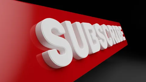 Simple 3D Subscribe Button - Blender 3d models
