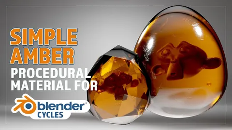 Simple Amber Material - Blender shaders