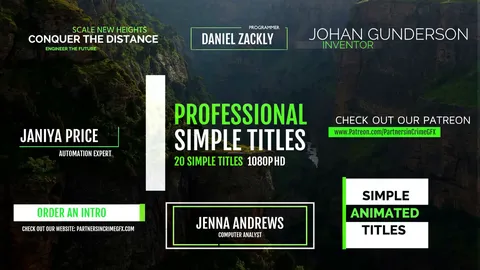 Simple Animated Titles V2 - Blender scenes