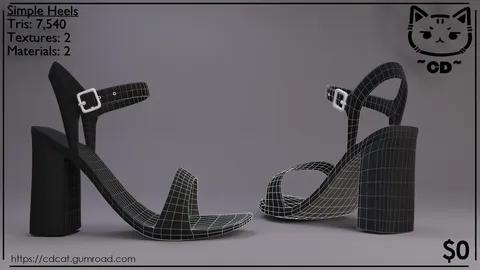 Simple Heels - Blender 3d models