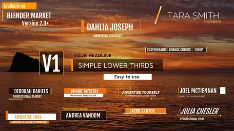Simple Lower Thirds - Blender scenes