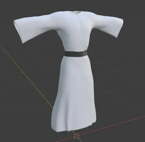 Simple Male Kimono Outfit - Blender 3d models