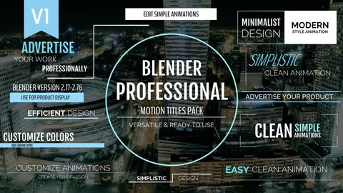 Simple Motion Titles - Blender scenes