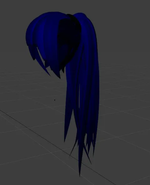Simple Ponytail - Blender 3d models