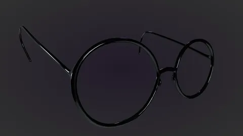 Simple Round Glasses - Blender 3d models