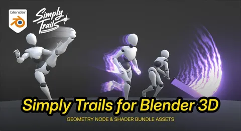 Simply Trails - Blender geometry nodes