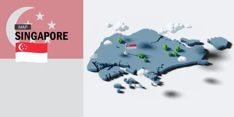 Singapore Map - Blender 3d models