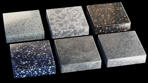 Procedural Terrazzo Tiles - Blender shaders
