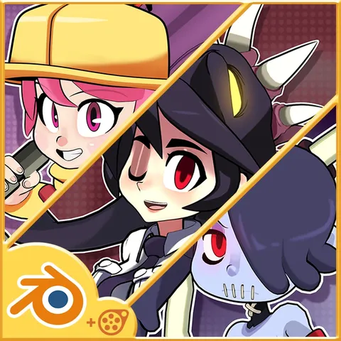 Skullgirls Models Bundle - Blender 3d models