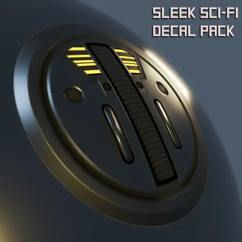 Sleek Sci-Fi Decal Pack - Blender textures & materials