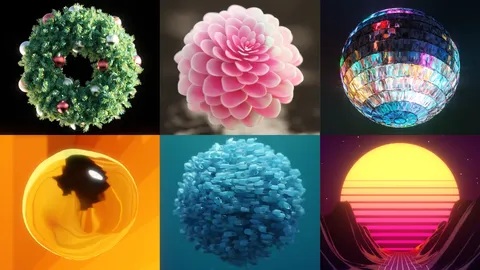 Slice & Grid - Blender shaders