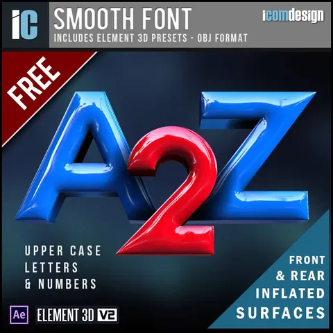 Smooth Font Pack - Blender 3d models