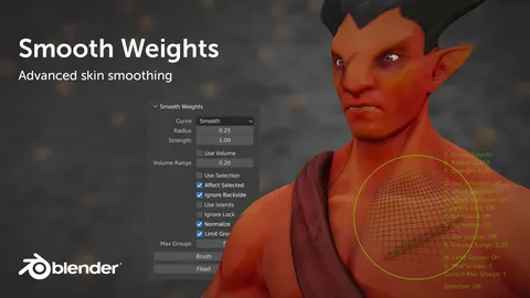 Smooth Weights - Blender addons
