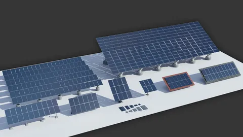 Solar Panels 3D Kit - Blender 3d models