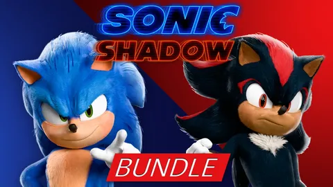 Sonic and Shadow - Blender 3d models