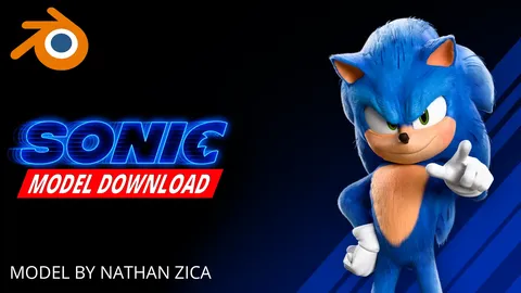 Sonic Movie 3 Model - Blender 3d models
