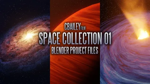 Space Collection 01 - Blender shaders