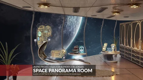 Space Panorama Room - Blender scenes