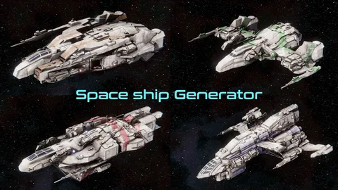 Space Ship Generator - Blender geometry nodes