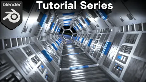 Space Station Corridor - Blender tutorials & courses