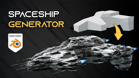 Spaceship Generator - Blender geometry nodes