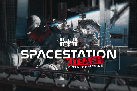 Spacestation Kitbash - Blender 3d models