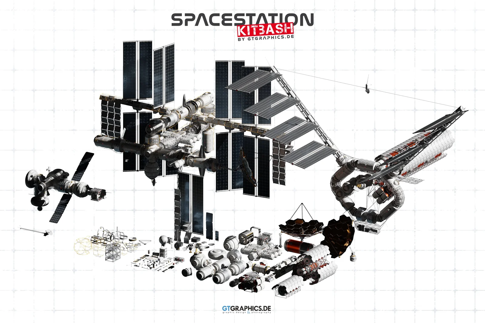 Spacestation Kitbash screenshot 2