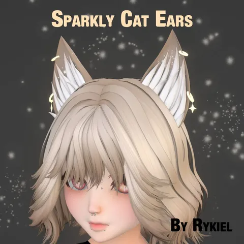 Sparkly Cat Ears - Blender 3d models