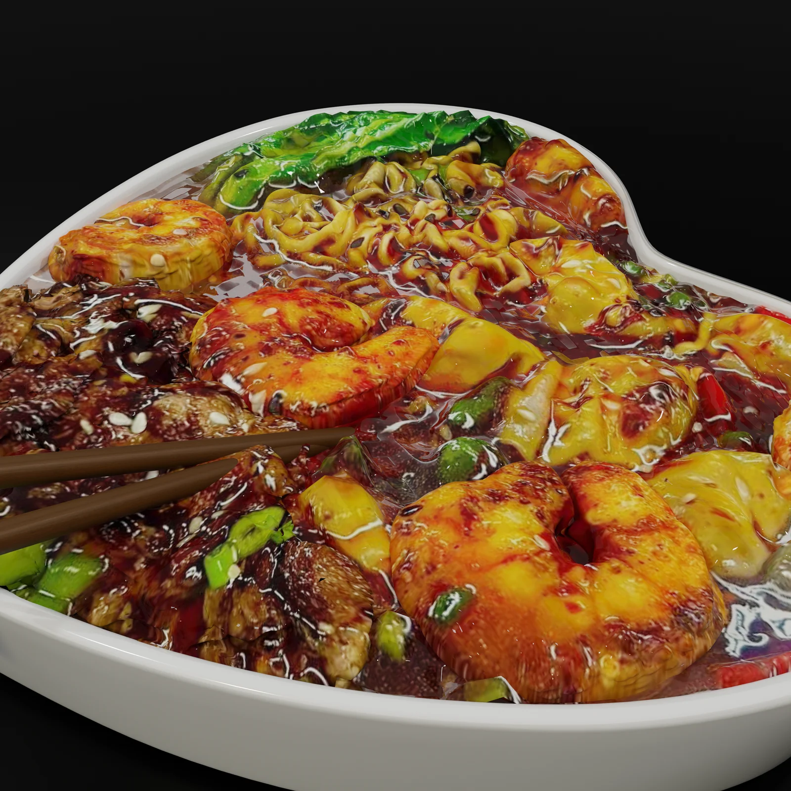 Spicy Shrimp & Steak Wonton Noodle Soup screenshot 2