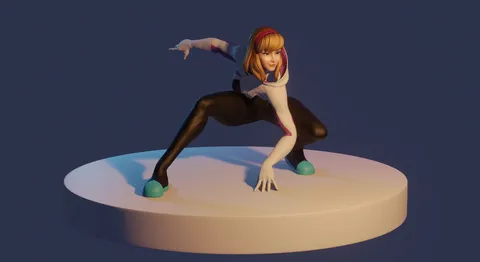 Spider-Gwen Model - Blender 3d models