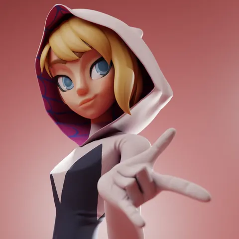 Spider Gwen STL - Blender 3d models