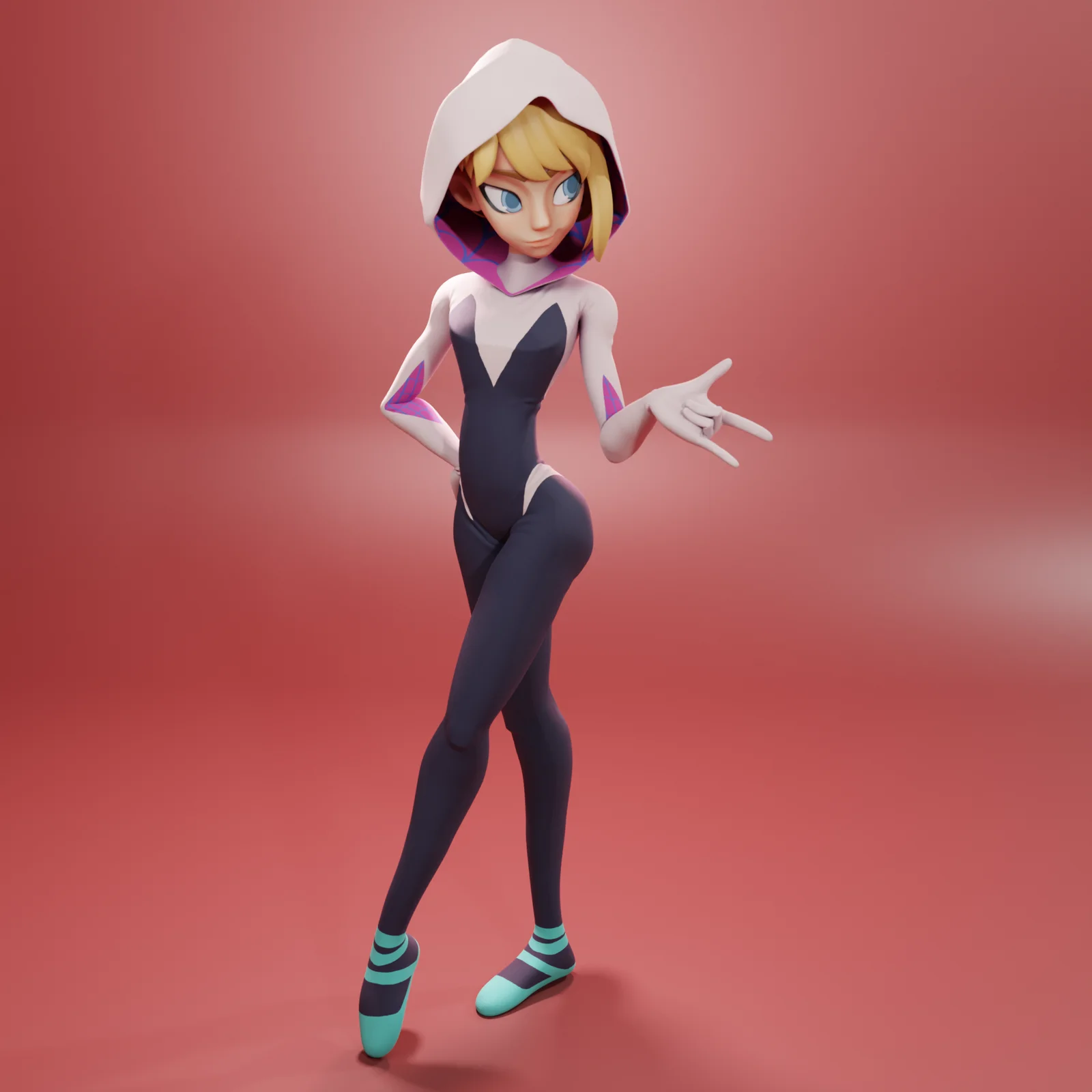 Spider Gwen STL screenshot 3