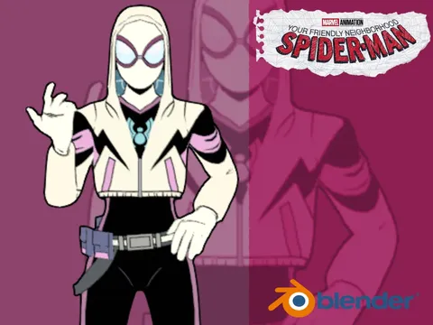Spider-Gwen - Blender 3d models