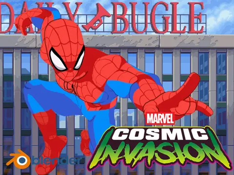 Spider-Man Cosmic Invasion - Blender 3d models