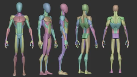 Spider-Verse Character Blockout - Blender 3d models