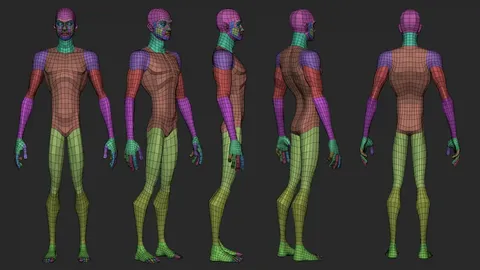 Spider-Verse Lowpoly Basemesh - Blender 3d models