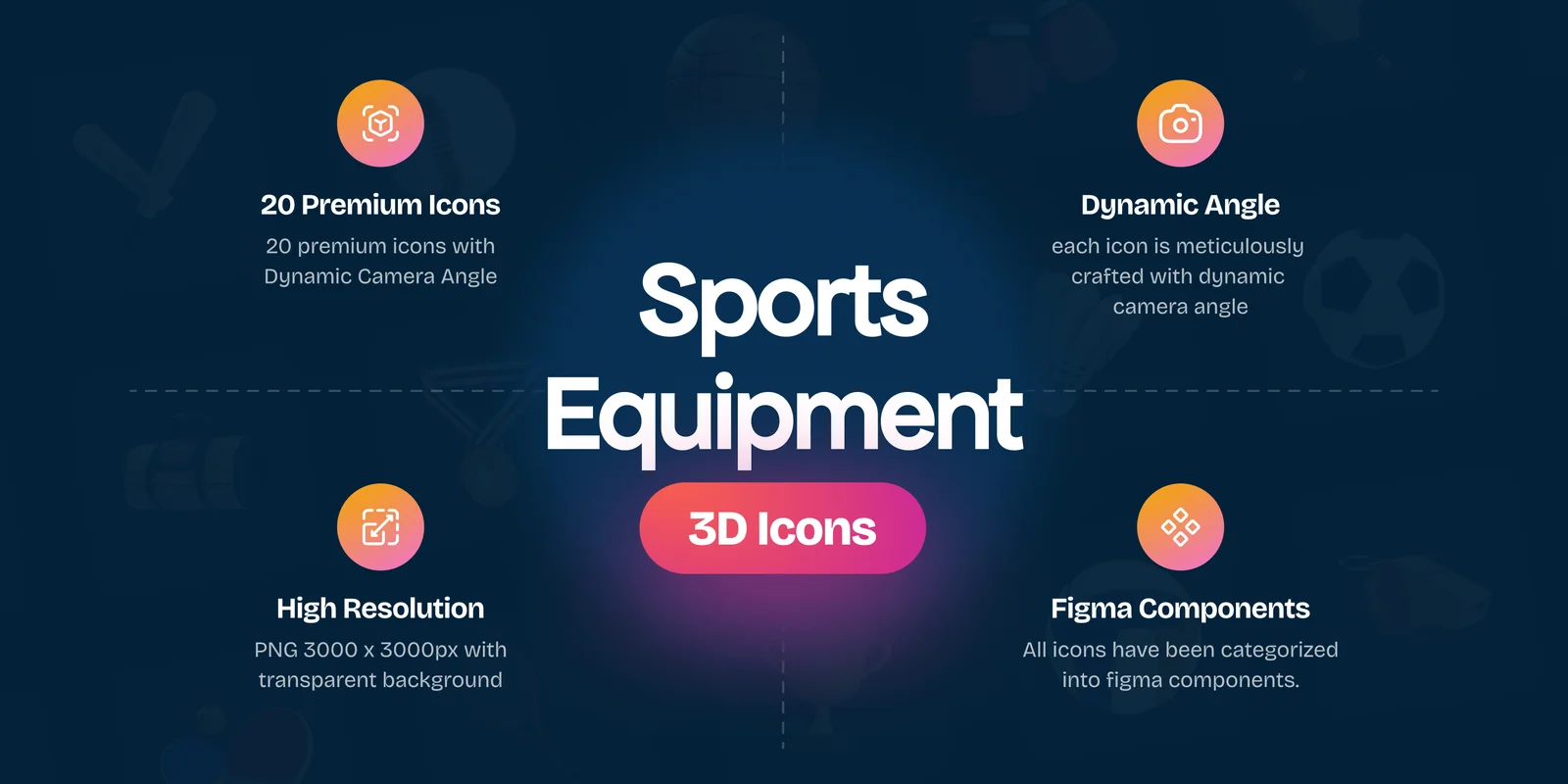 Sports Equipment 3D Icons screenshot 2