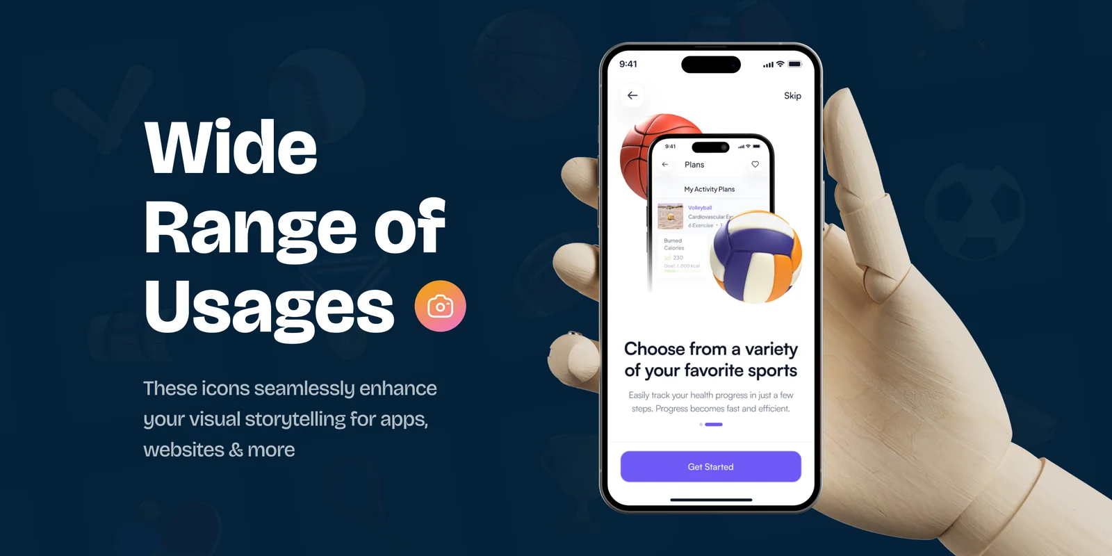 Sports Equipment 3D Icons screenshot 5