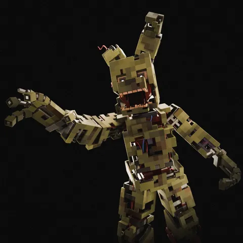 Springtrap and Spring Bonnie - Blender 3d models