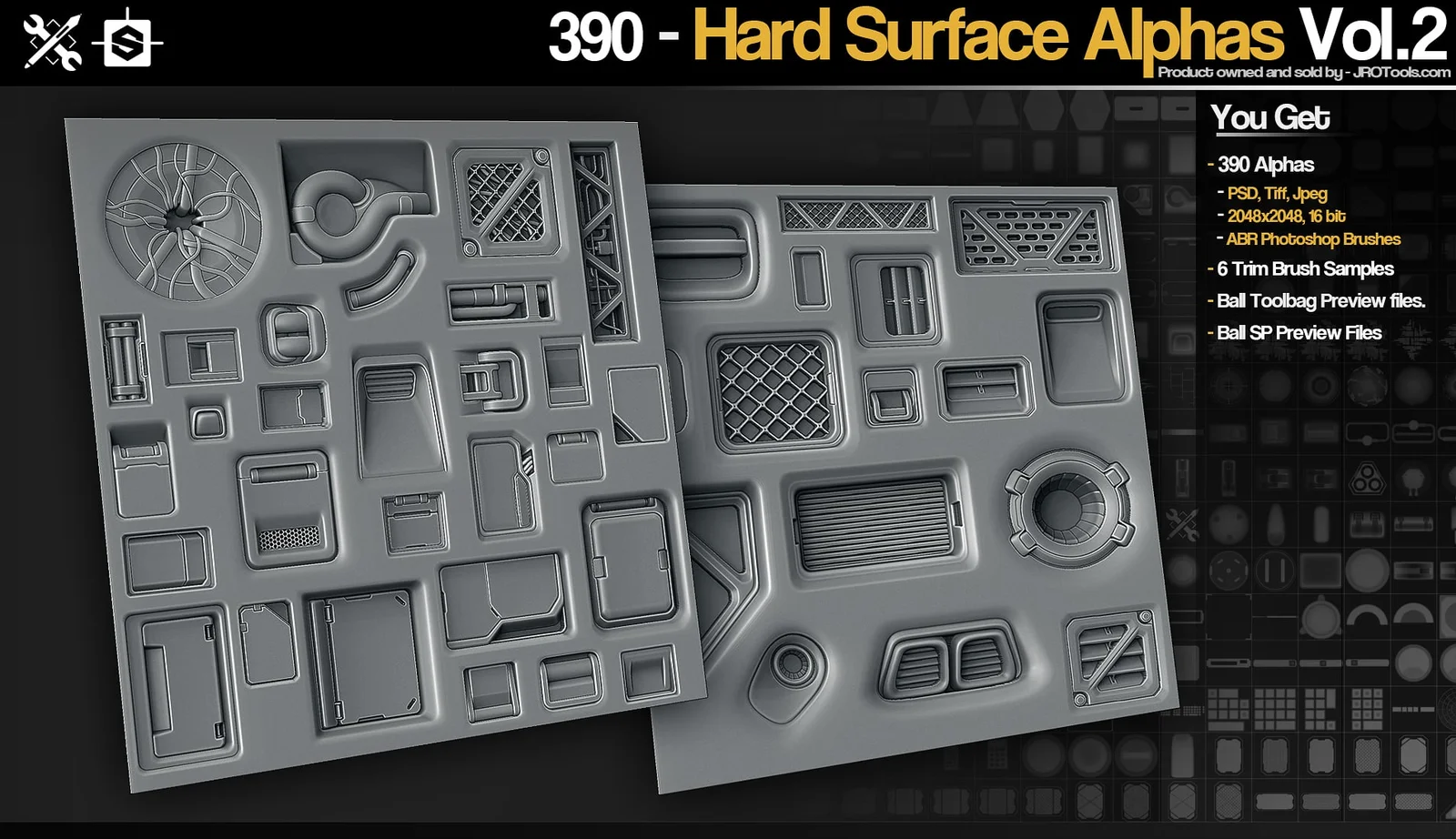 Hardsurface Alphas Vol 2 screenshot 2