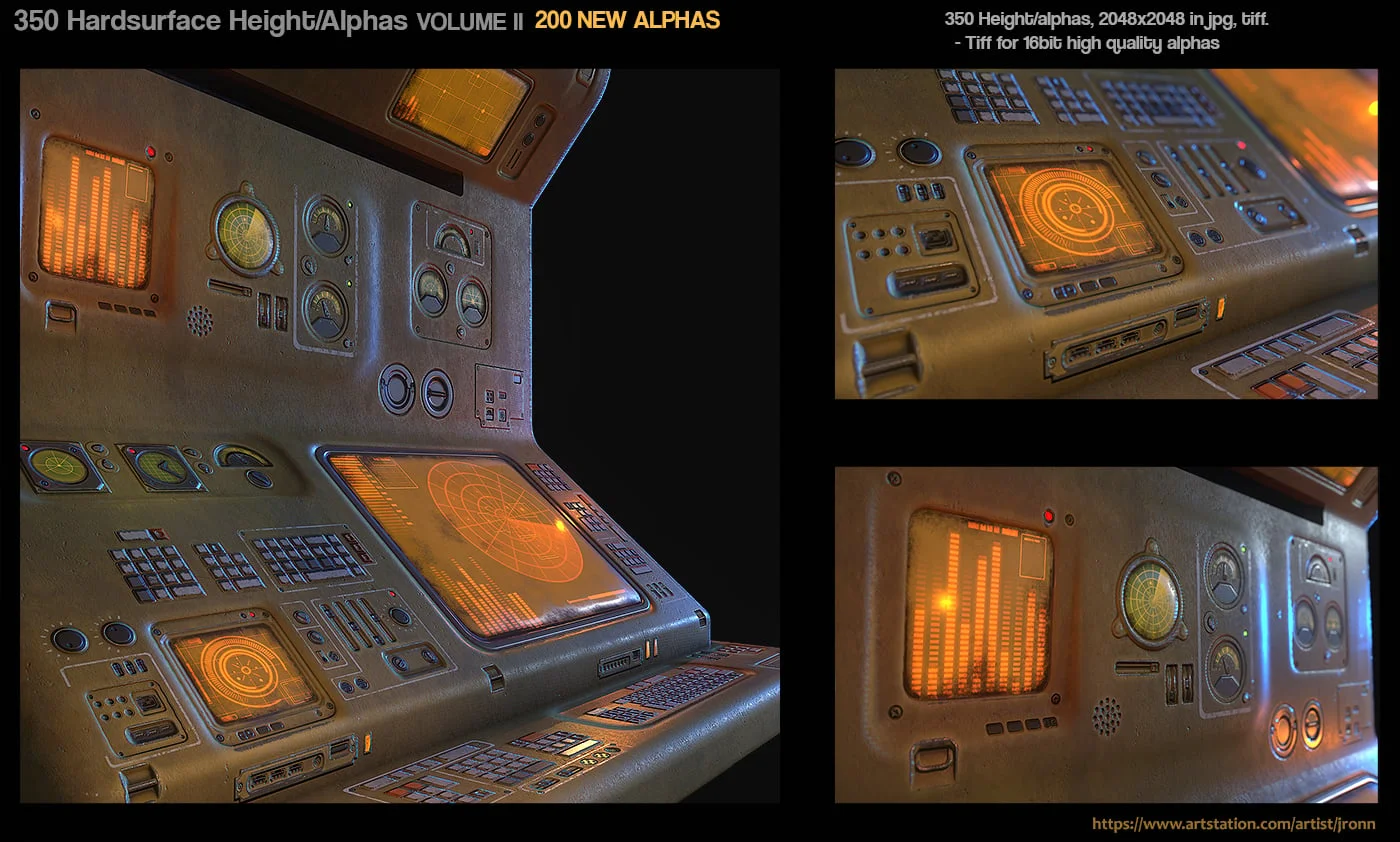 Hardsurface Alphas Vol 2 screenshot 4