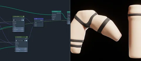 Squish and Bulging - Blender geometry nodes