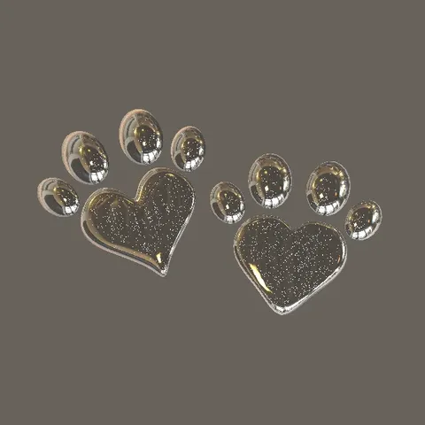 Squishy And Pointy Heart Paw Pack - Blender 3d models