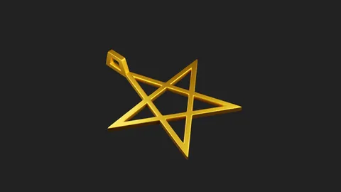 Star Golden Pendant - Blender 3d models