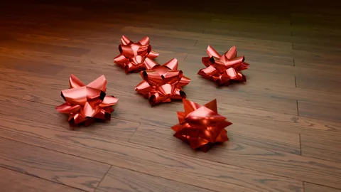Star Shaped Christmas Bow - Blender 3d models