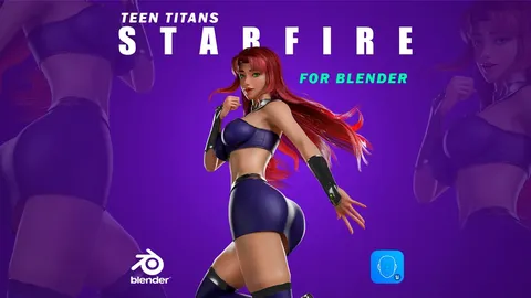 Starfire Teen Titans - Blender 3d models