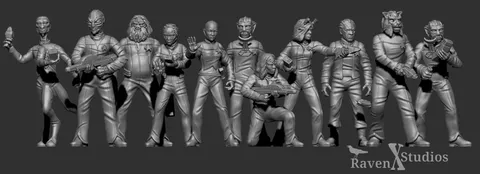 Starfleet Alien Away Team 1 - Blender 3d models