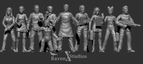 Starfleet Away Team 2 - Blender 3d models