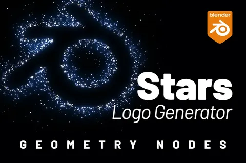 Stars Logo Generator - Blender geometry nodes