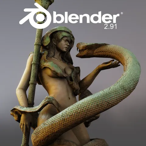 Statue of Vaermina - Blender 3d models